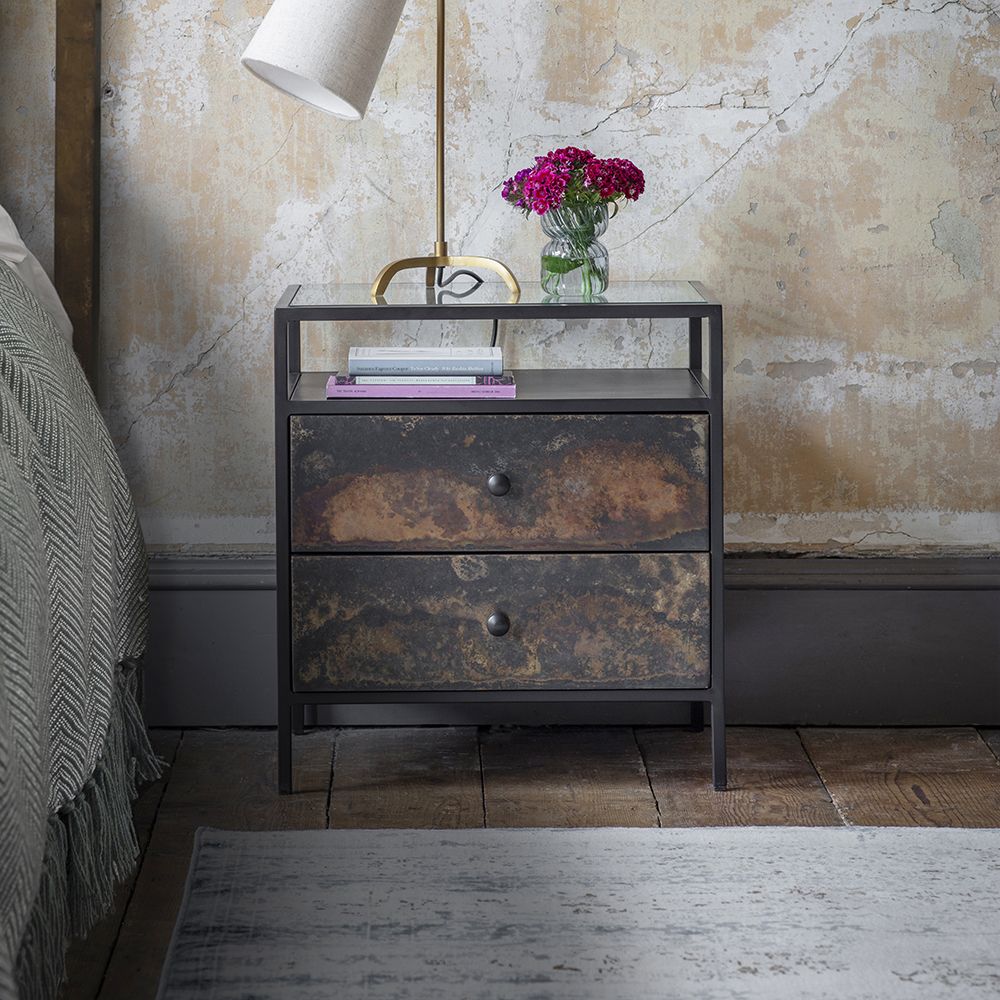 Industrial Look Bedside Drawer