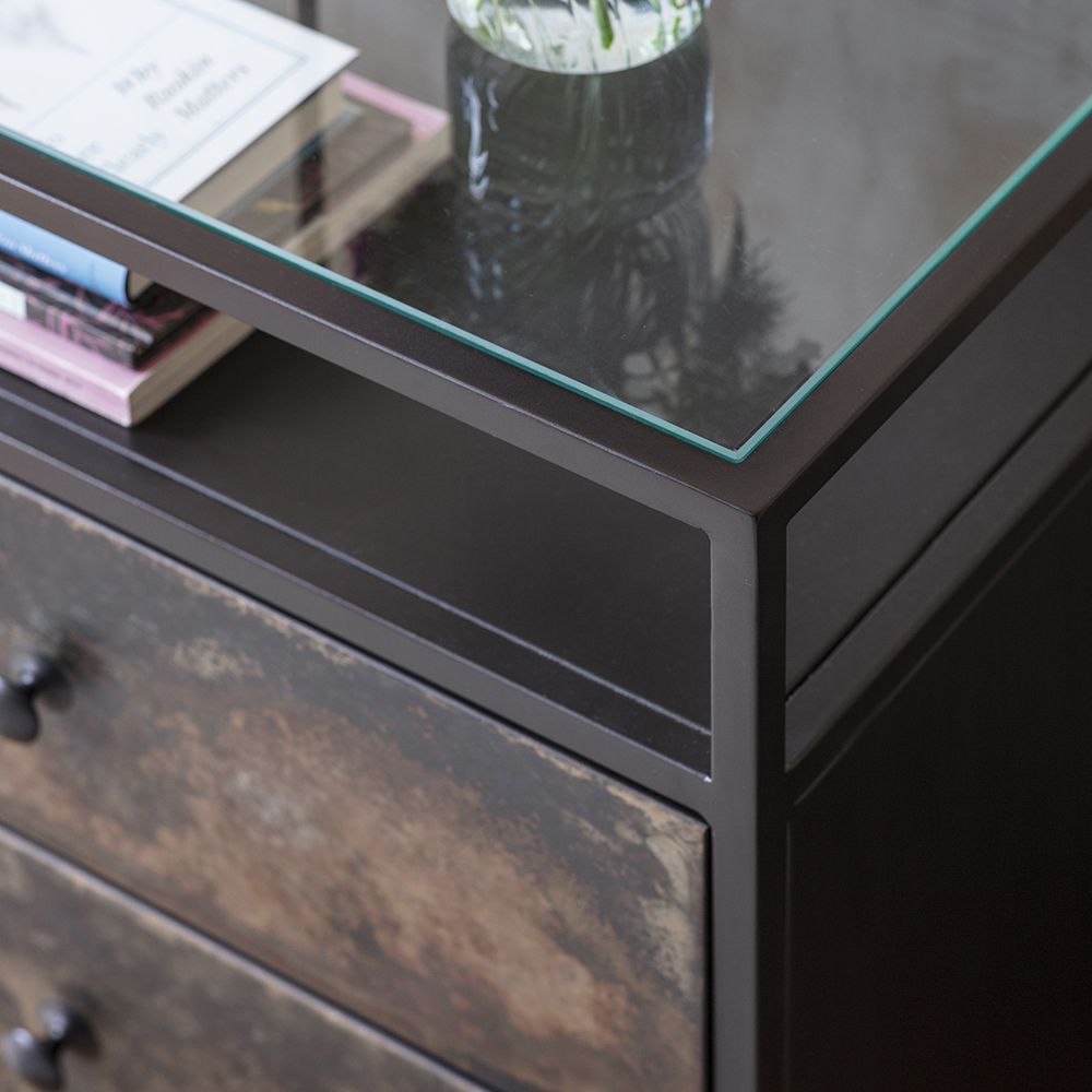 Industrial Look Bedside Drawer