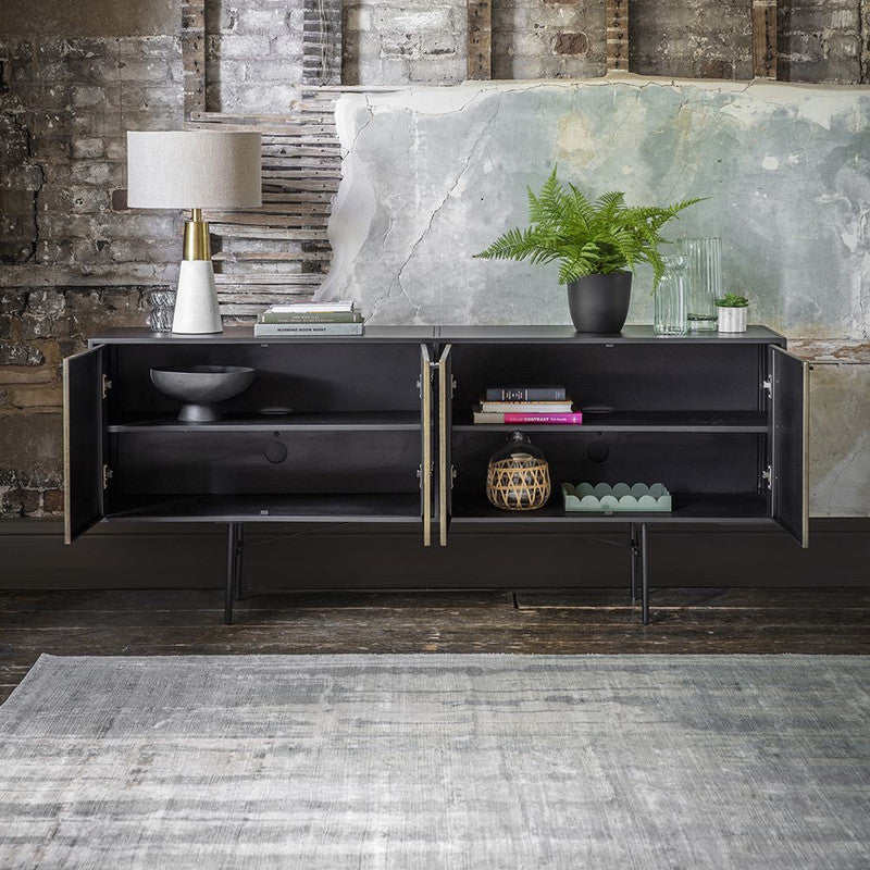 Gold And Black Sideboard