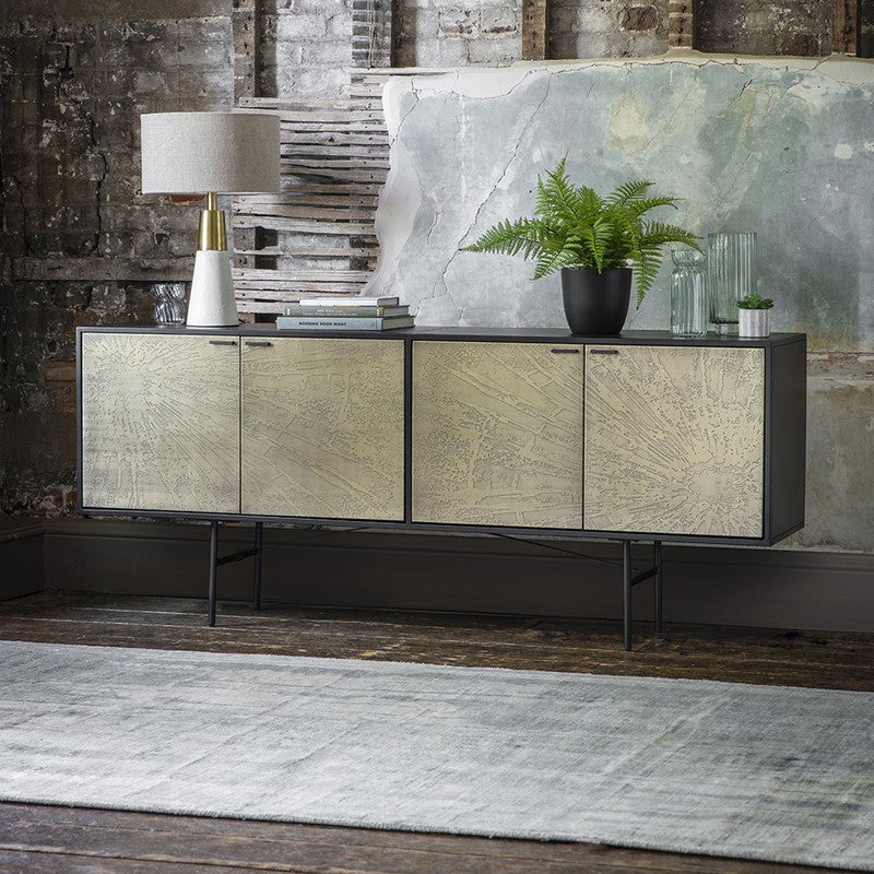 Gold And Black Sideboard