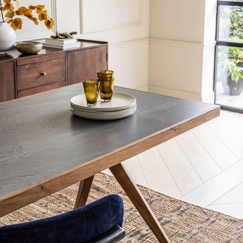 Ceramic Marble Effect Dining Table