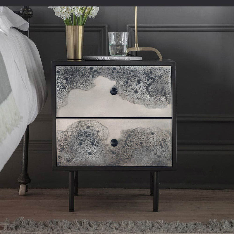 Black Frame Finish Bedside Drawer