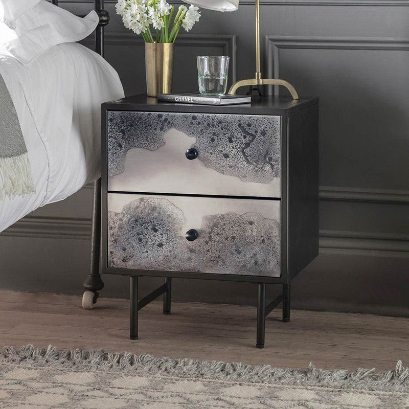 Black Frame Finish Bedside Drawer