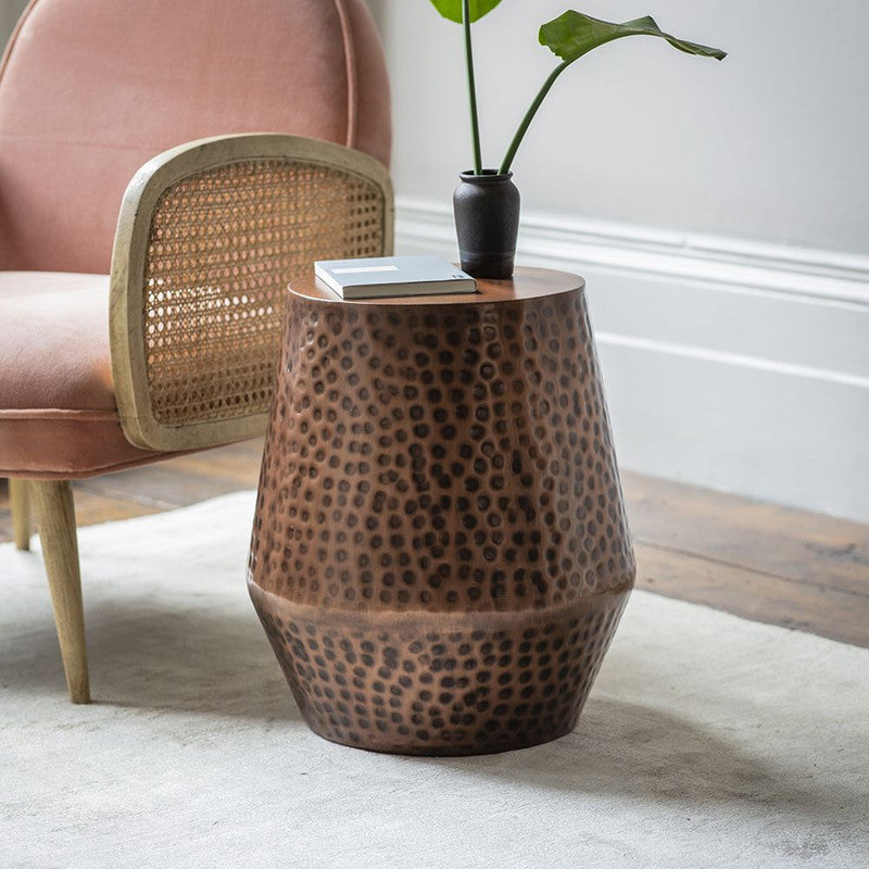 Side Table - Antique Copper Finish