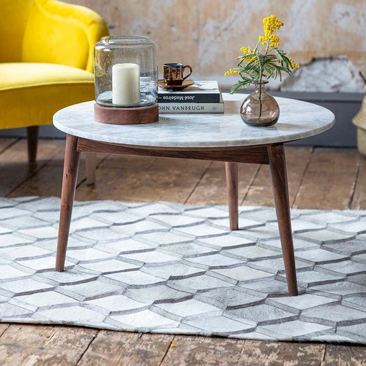 Rosewood Deco Marble Coffee Table