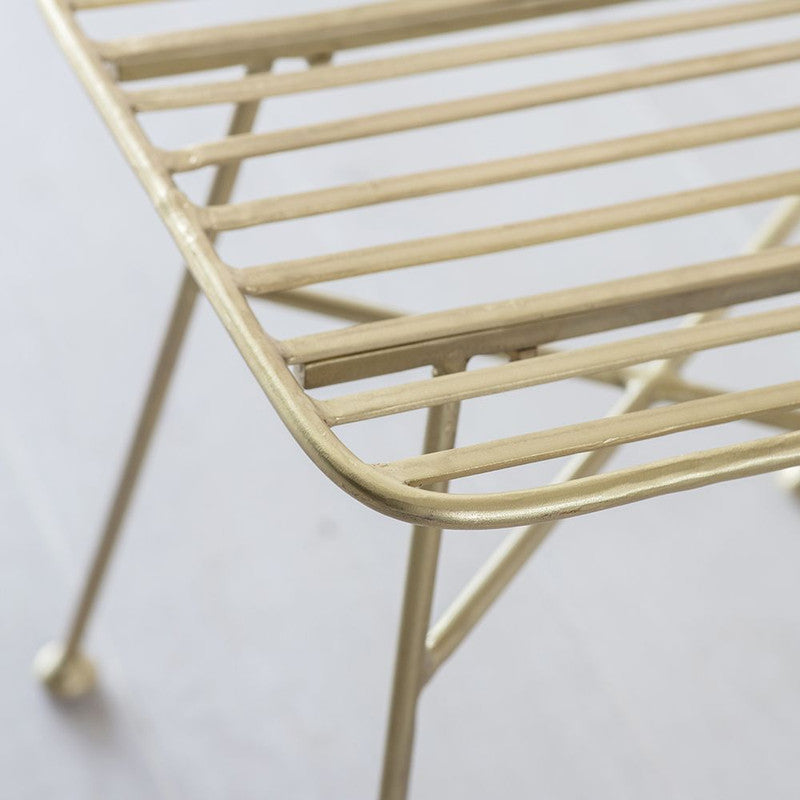 Metal Dining Chair In Brass (Set of 2)