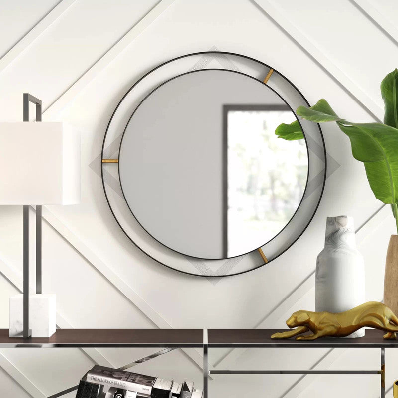 Round Metal Wall Mirror